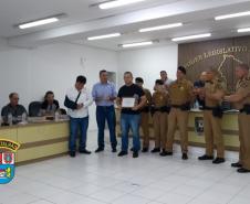 Câmara Municipal de Reserva homenageia policiais militares por desempenho de suas atividades na cidade