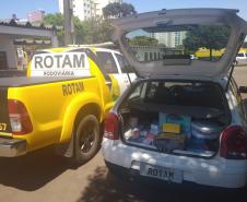 BPRv apreende uma arma de fogo e diversos produtos contrabandeados no Oeste do estado