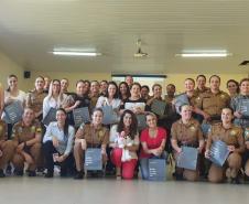 Palestra de conscientização ao câncer de mama é realizado na sede do 17° Batalhão em São José dos Pinhais (RMC)