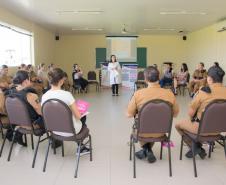 Palestra de conscientização ao câncer de mama é realizado na sede do 17° Batalhão em São José dos Pinhais (RMC)