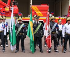 Corpo de Bombeiros do Paraná comemora 107 anos com entrega de medalhas e homenagens em Curitiba, na Capital do estado