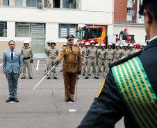 Corpo de Bombeiros do Paraná comemora 107 anos com entrega de medalhas e homenagens em Curitiba, na Capital do estado