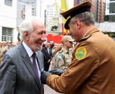 Corpo de Bombeiros do Paraná comemora 107 anos com entrega de medalhas e homenagens em Curitiba, na Capital do estado