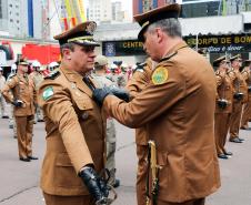 Corpo de Bombeiros do Paraná comemora 107 anos com entrega de medalhas e homenagens em Curitiba, na Capital do estado