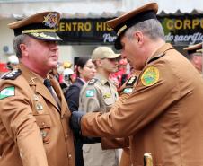 Corpo de Bombeiros do Paraná comemora 107 anos com entrega de medalhas e homenagens em Curitiba, na Capital do estado