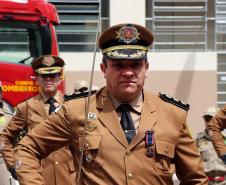 Corpo de Bombeiros do Paraná comemora 107 anos com entrega de medalhas e homenagens em Curitiba, na Capital do estado