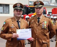 Corpo de Bombeiros do Paraná comemora 107 anos com entrega de medalhas e homenagens em Curitiba, na Capital do estado