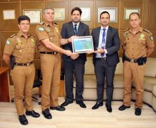 Representante da Caixa visita Quartel do Comando-Geral e agradece empenho da Corporação após desfecho de roubo a banco