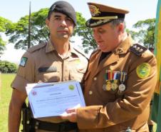 Evento alusivo ao 42º aniversário do 10º BPM reúne ex-comandantes da unidade em sua sede, em Apucarana (PR) 