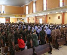 Polícia Militar do Paraná participa da Santa Missa de Páscoa dos Militares no Santuário São José Operário, em Curitiba