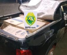 Veículo equipado com câmera infravermelho e carregado com cigarro é apreendido pelo BPFron no Oeste do estado