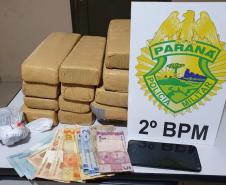 PM apreende 10 quilos de maconha e prende dupla em Jacarezinho, no Norte Pioneiro do estado