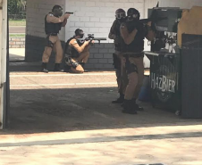 Policiais militares do 3° BPM participam de instrução prática de tiro policial em Pato Branco (PR)