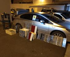 PM desmobiliza local de falsificação de placas de veículos em São José dos Pinhais, na RMC