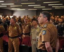 Policiais militares do Paraná e de outros estados participam da aula inaugural do III Curso da RONE em Curitiba 