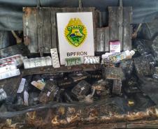 Durante Operação Hórus, BPFron apreende diversos medicamentos contrabandeados no Oeste do estado