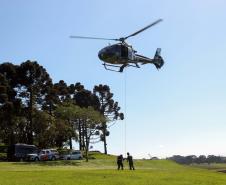 Batalhão aéreo da PM faz exercício com equipes médicas em preparação a Operação Verão 2019/2020