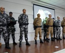 PM forma 35 policiais do Paraná e de Santa Catarina no Curso de Controle de Distúrbios Civis durante solenidade em Curitiba