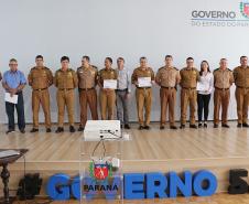 Banda da PM homenageia Comandante-Geral com música e comemora promoção de integrantes em solenidade no Palácio do Iguaçu