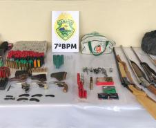 PM cumpre Mandados de Prisão e apreende oito armas de fogo e mais de 160 munições no Noroeste do estado