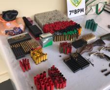 PM cumpre Mandados de Prisão e apreende oito armas de fogo e mais de 160 munições no Noroeste do estado