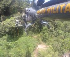 Mulher que caiu do Salto dos Macacos é resgatada e encaminhada pelo BPMOA