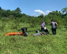 Mulher que caiu do Salto dos Macacos é resgatada e encaminhada pelo BPMOA