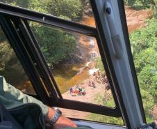 Mulher que caiu do Salto dos Macacos é resgatada e encaminhada pelo BPMOA