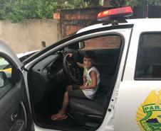 PM participa de aniversário de pequeno fã em Matinhos, no Litoral do Paraná 