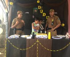 PM participa de aniversário de pequeno fã em Matinhos, no Litoral do Paraná 