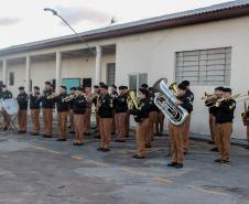 Regimento de Polícia Montada da PM celebra passagem de comando durante solenidade militar em Curitiba