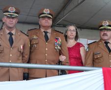 Regimento de Polícia Montada da PM celebra passagem de comando durante solenidade militar em Curitiba