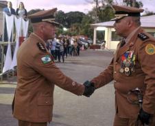 Regimento de Polícia Montada da PM celebra passagem de comando durante solenidade militar em Curitiba