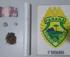 Em situações distintas, PM encaminha quatro pessoas e apreende pés de maconha e um revólver no Noroeste do estado