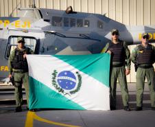 Helicóptero da PM auxilia PF na erradicação de 45 mil pés de maconha no Nordeste do estado