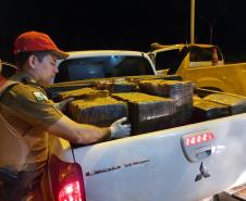 BPRv recupera caminhonete e apreende 700 quilos de maconha no Noroeste do estado