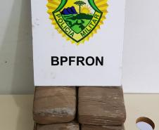 Mais de 280 quilos de maconha e mais de 1,6 quilo de haxixe são apreendidos por policiais militares do BPFron no Oeste do estado