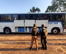 Operação na fronteira resulta em dois ônibus com contrabando apreendidos pelo BPFron