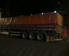 Caminhão é recuperado pela PM em Caetano Mendes, nos Campos Gerais