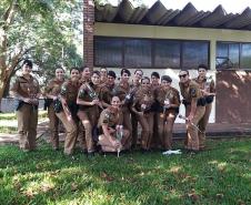 Batalhão da PM de Cascavel faz homenagem às policiais militares em alusão ao Dia Internacional da Mulher