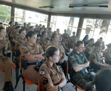 Batalhão da PM de Guarapuava (PR) promove encontro para comemorar o Dia Internacional da Mulher