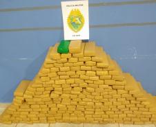 161 quilos de maconha são apreendidos por policiais militares durante a Operação Rescaldo no Centro-Sul do estado