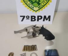 Ações da PM no Noroeste do estado resultam na apreensão de três armas de fogo e munições