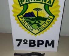 Ações da PM no Noroeste do estado resultam na apreensão de três armas de fogo e munições