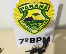 Ações da PM no Noroeste do estado resultam na apreensão de três armas de fogo e munições
