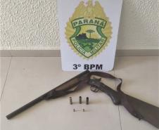 Ocorrências atendidas pela PM durante o fim de semana resultam em cinco armas de fogo aprendidas no Sudoeste paranaense