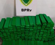 BPRv intercepta carro carregado com quase 240 quilos de maconha no Norte do estado