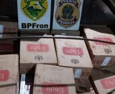 BPFron apreende carga de cigarros contrabandeados avaliada em mais de R$ 1,5 milhão durante Operação Hórus