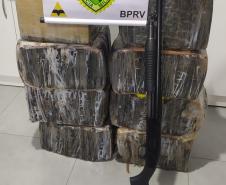 No Noroeste do estado, BPRv apreende quase 200 quilos de maconha que seriam levados até São Paulo