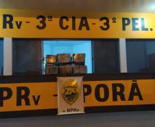 No Noroeste do estado, BPRv apreende quase 200 quilos de maconha que seriam levados até São Paulo